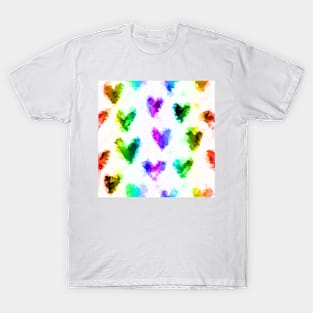 Love hearts multicolored T-Shirt